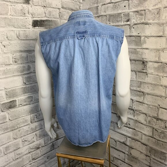 Vintage Caterpillar Denim Cut-Off Shirt - Picture 4 of 10